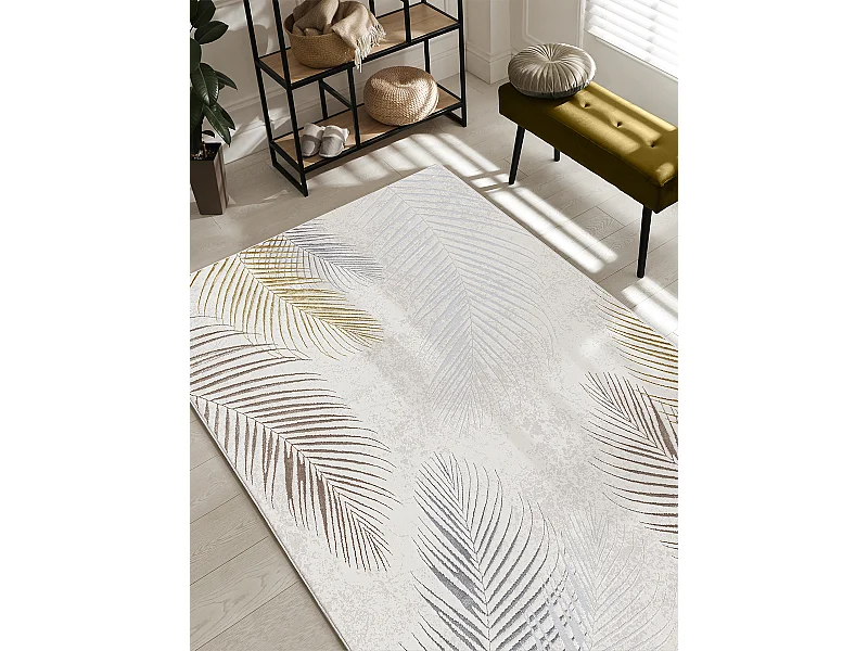 Tapis Mila brillant, élégant brillant, Crème, 160 x 230 cm