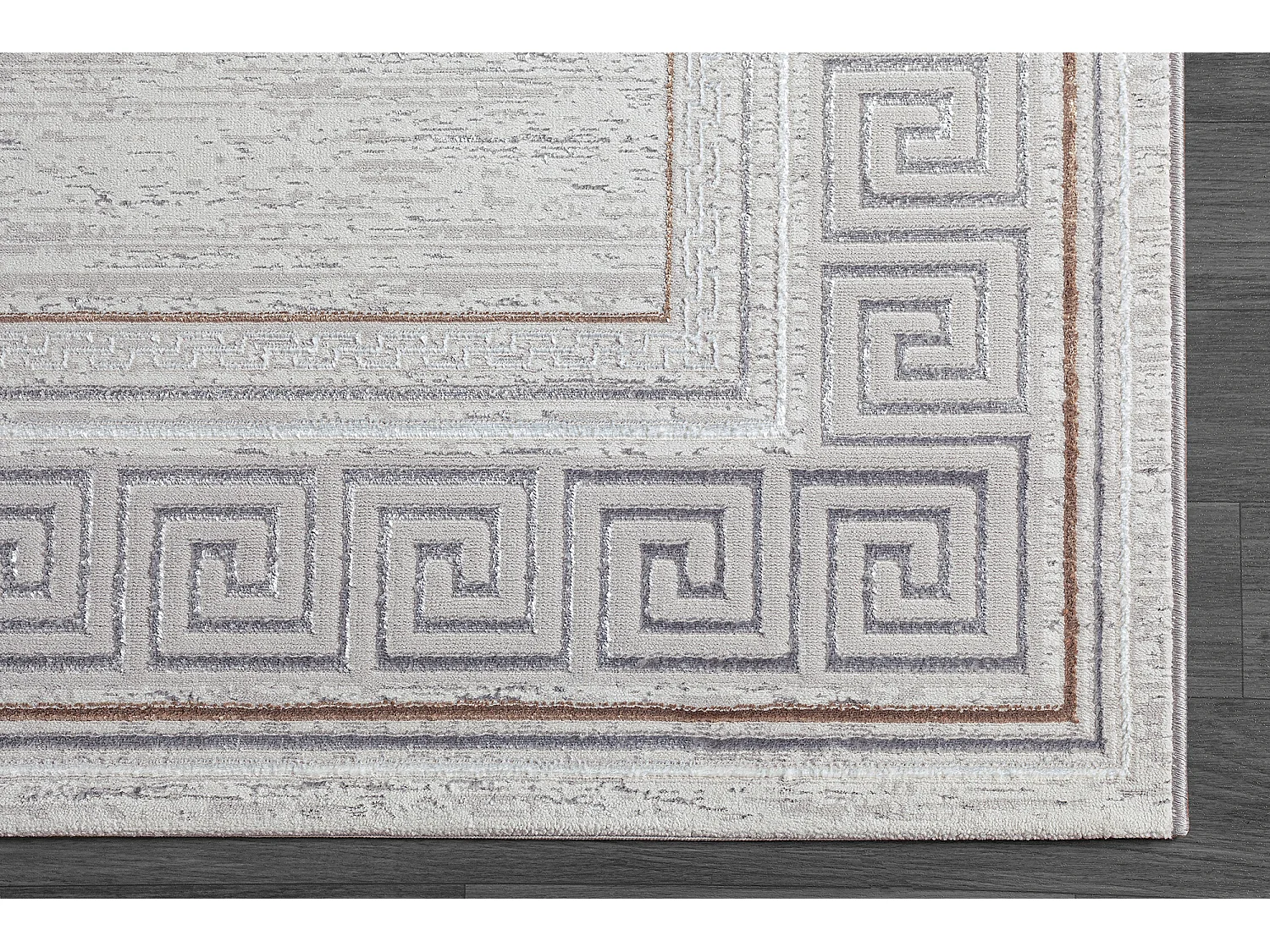 Tapis Mila brillant, classique brillant, Gris, 200 x 290 cm