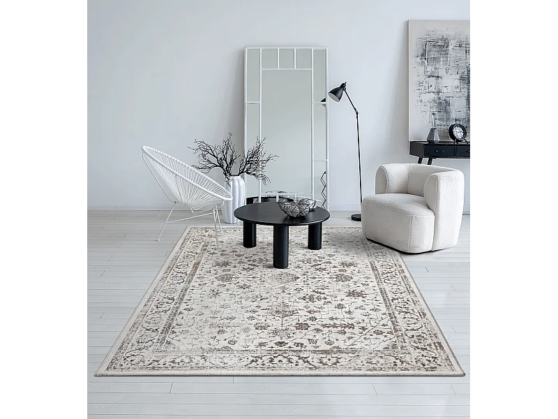 Tapijt Mila Glanzend Klassiek Vintage, Crème, 160 x 230 cm