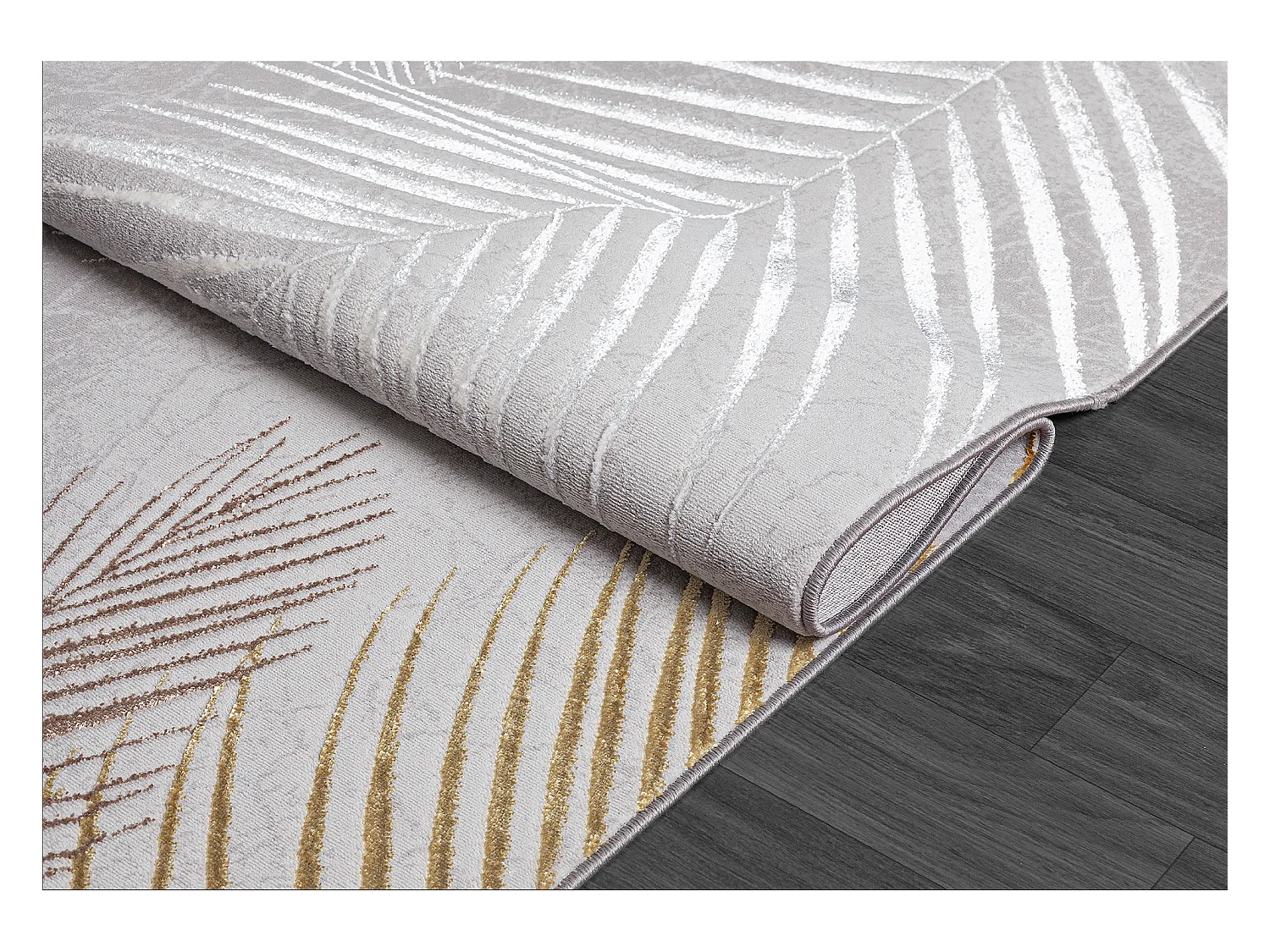 Tapis Mila brillant, élégant brillant, Gris, 200 x 290 cm