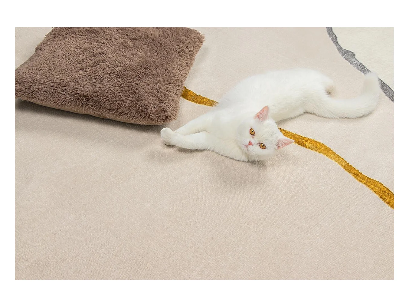 Tappeto Mila Shiny Elegante Marmo, Crema, 80 x 300 cm