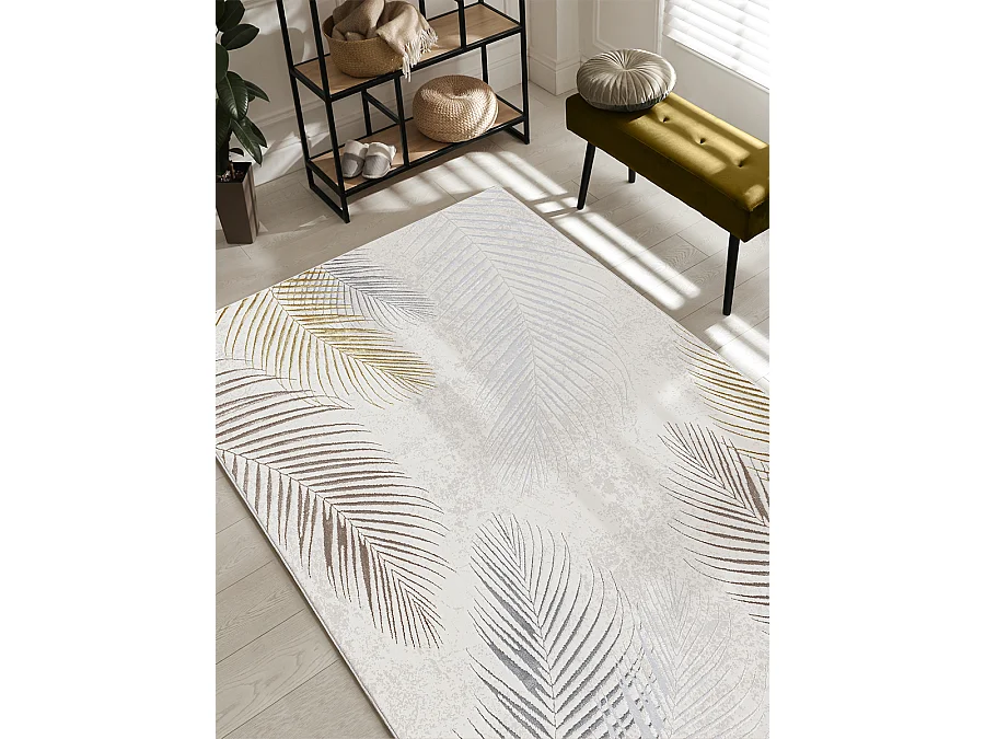 Tapis Mila brillant, élégant brillant, Crème, 120 x 170 cm