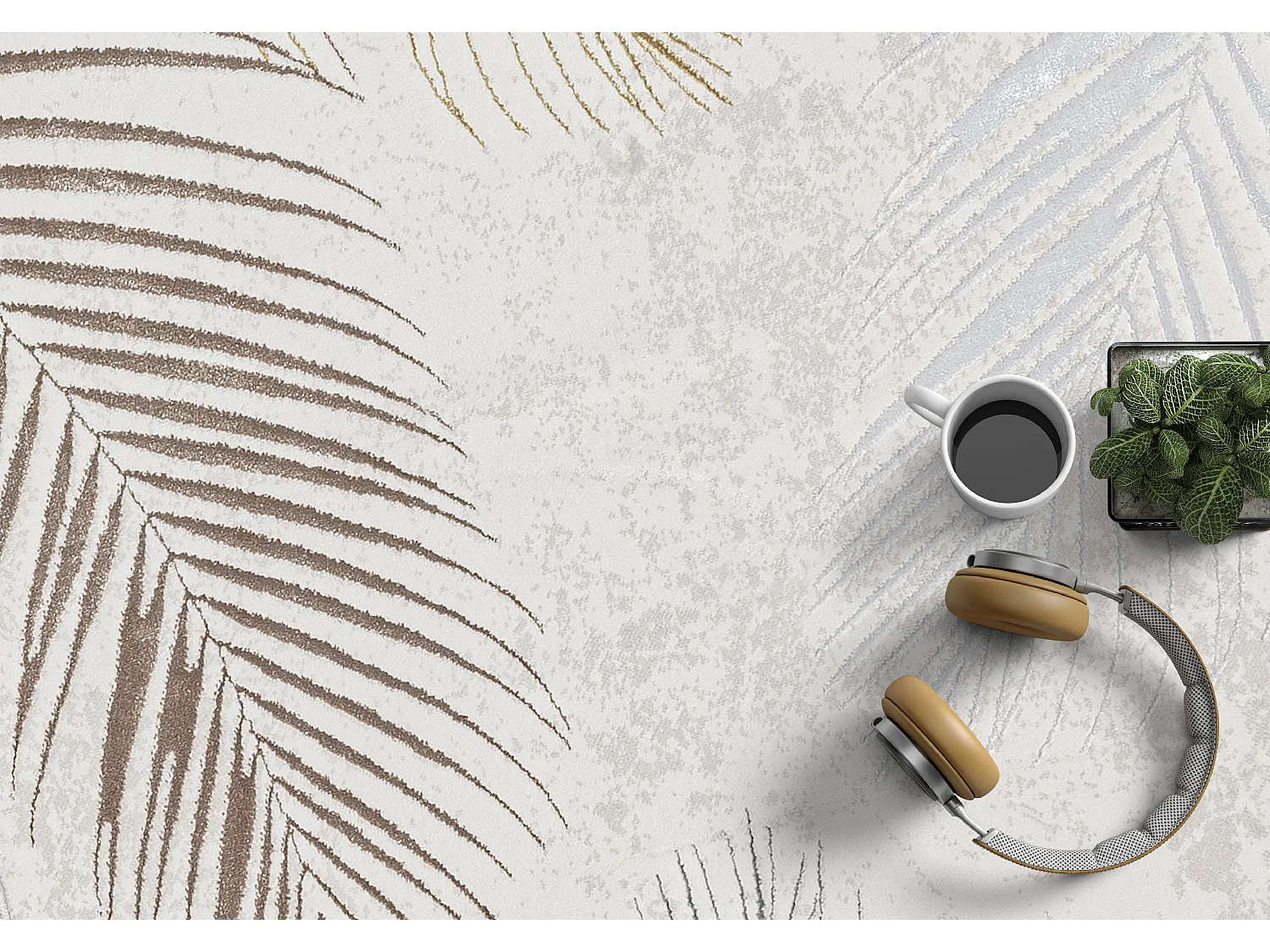 Tapis Mila brillant, élégant brillant, Crème, 80 x 150 cm