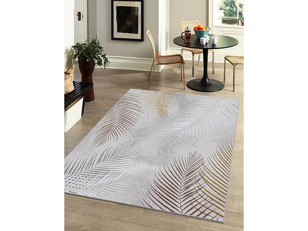 Tapis Mila brillant, élégant brillant, Gris, 80 x 300 cm