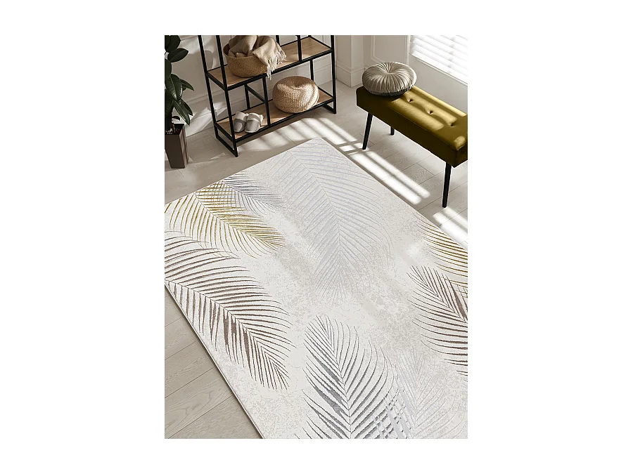 Tapis Mila brillant, élégant brillant, Crème, 200 x 290 cm
