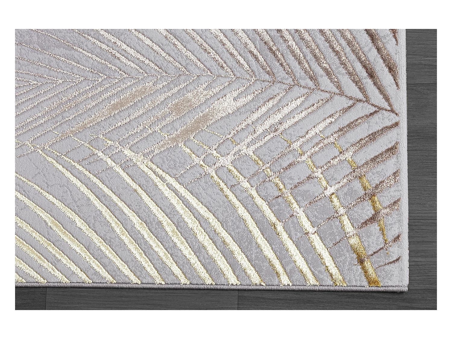 Tapis Mila brillant, élégant brillant, Gris, 240 x 340 cm