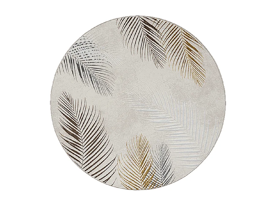 Tapis Mila brillant, élégant brillant, Crème, 200 cm, Rond