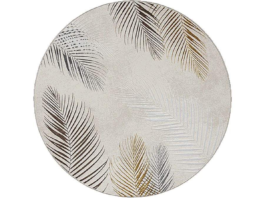 Tapis Mila brillant, élégant brillant, Crème, 200 cm, Rond