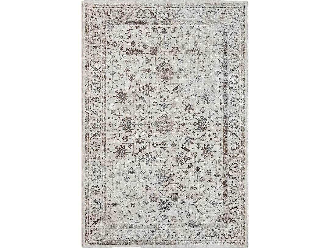 Tapis Mila brillant, classique vintage, Crème, 80 x 150 cm