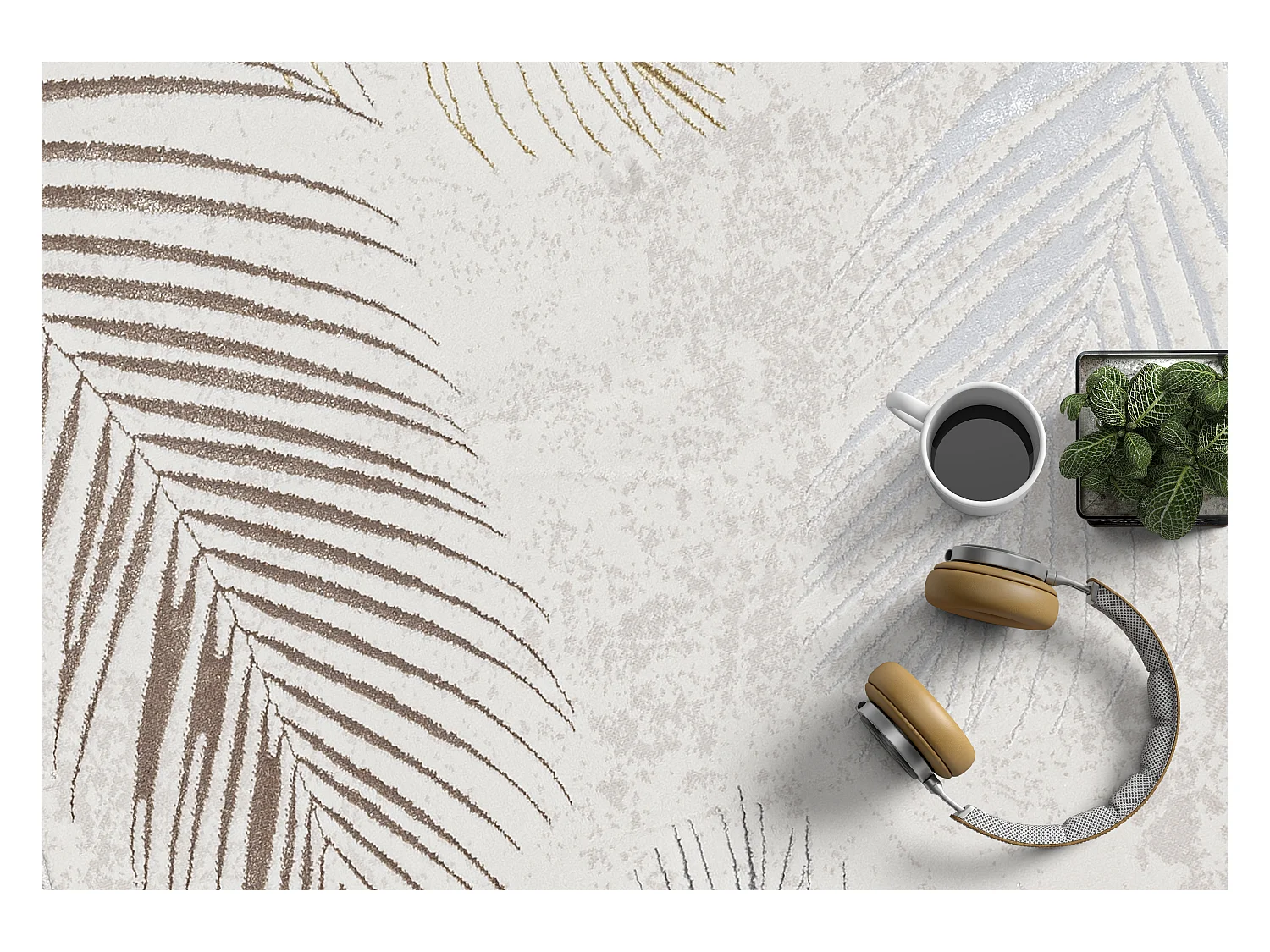 Tapis Mila brillant, élégant brillant, Crème, 140 x 200 cm