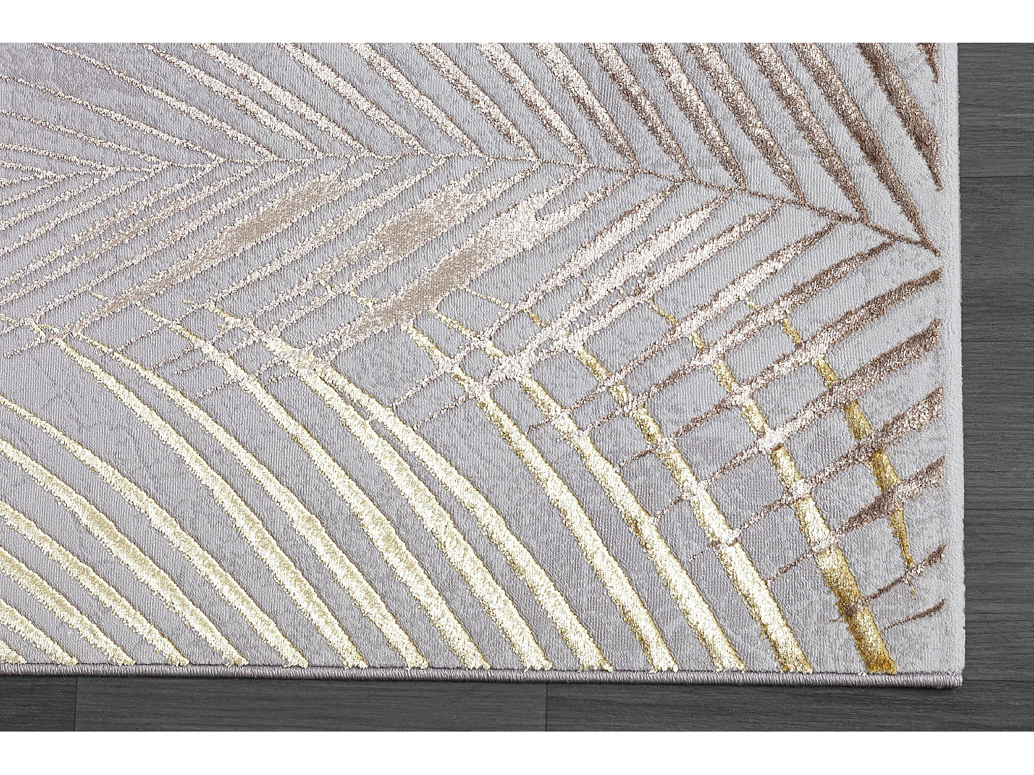 Tapis Mila brillant, élégant brillant, Gris, 80 x 150 cm