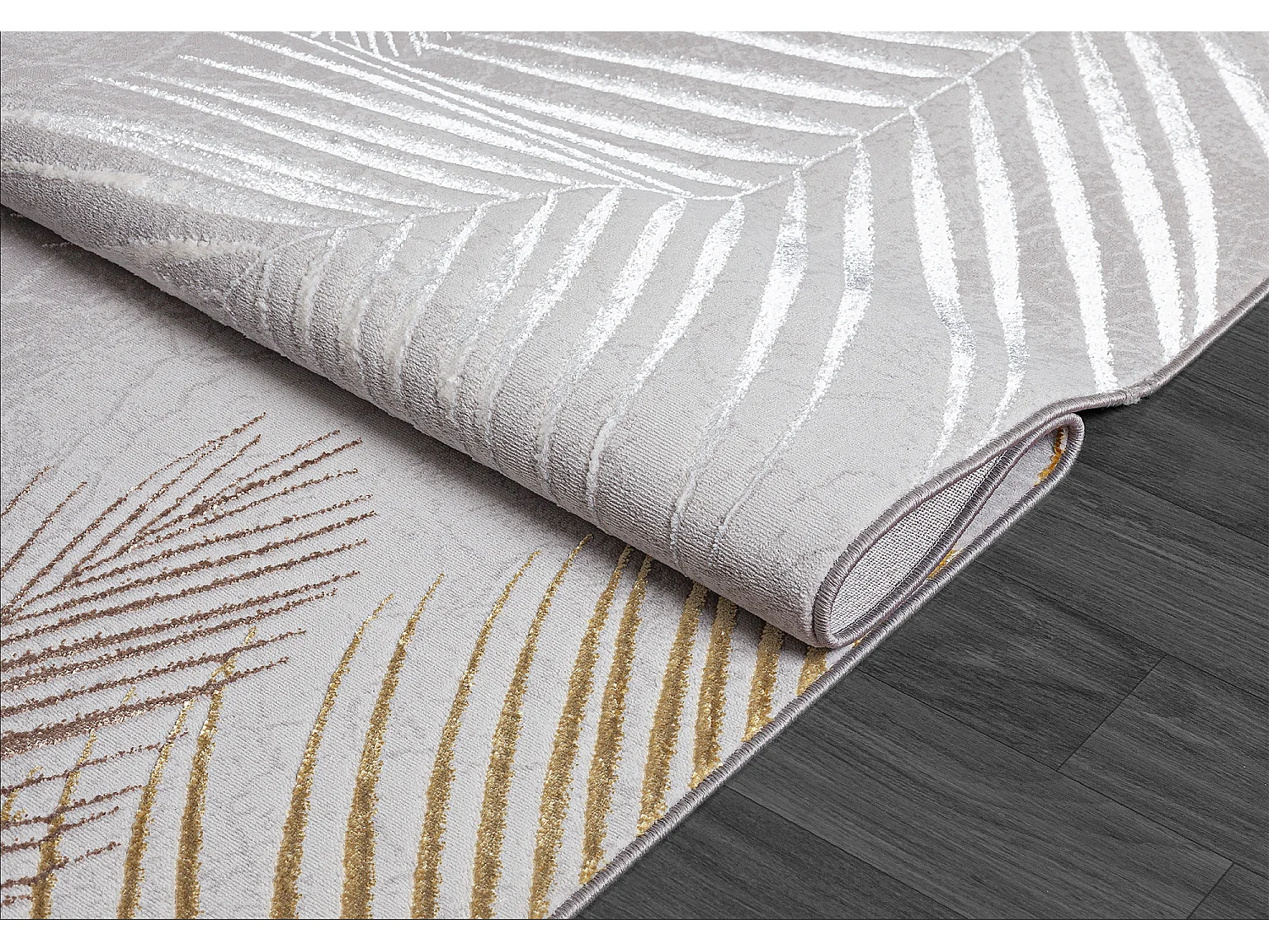 Tapis Mila brillant, élégant brillant, Gris, 80 x 150 cm