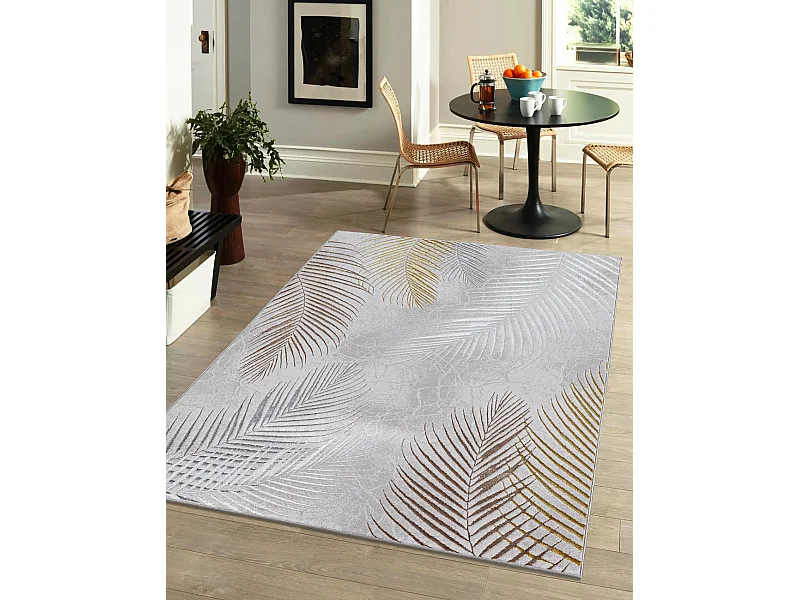 Teppich Mila Elegant Glänzend, Grau, 160 x 230 cm