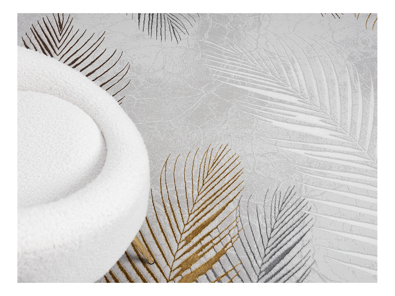 Tapis Mila brillant, élégant brillant, Gris, 200 cm, Rond