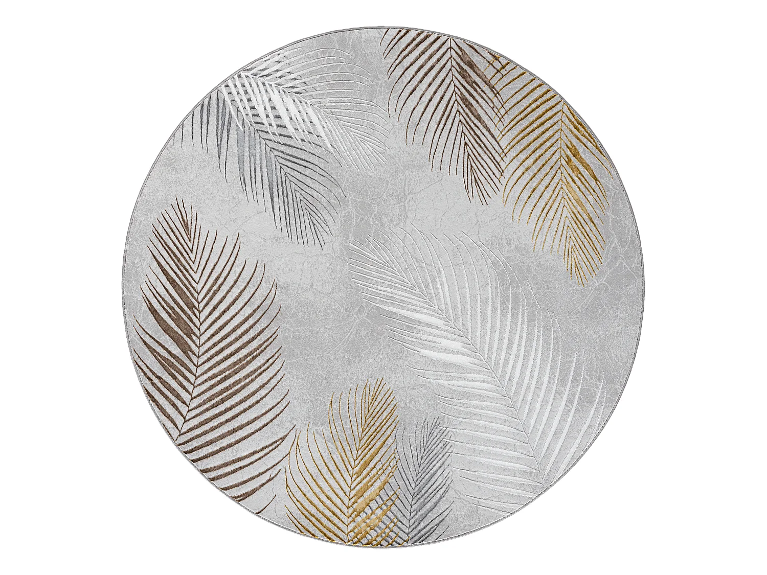 Tapis Mila brillant, élégant brillant, Gris, 200 cm, Rond