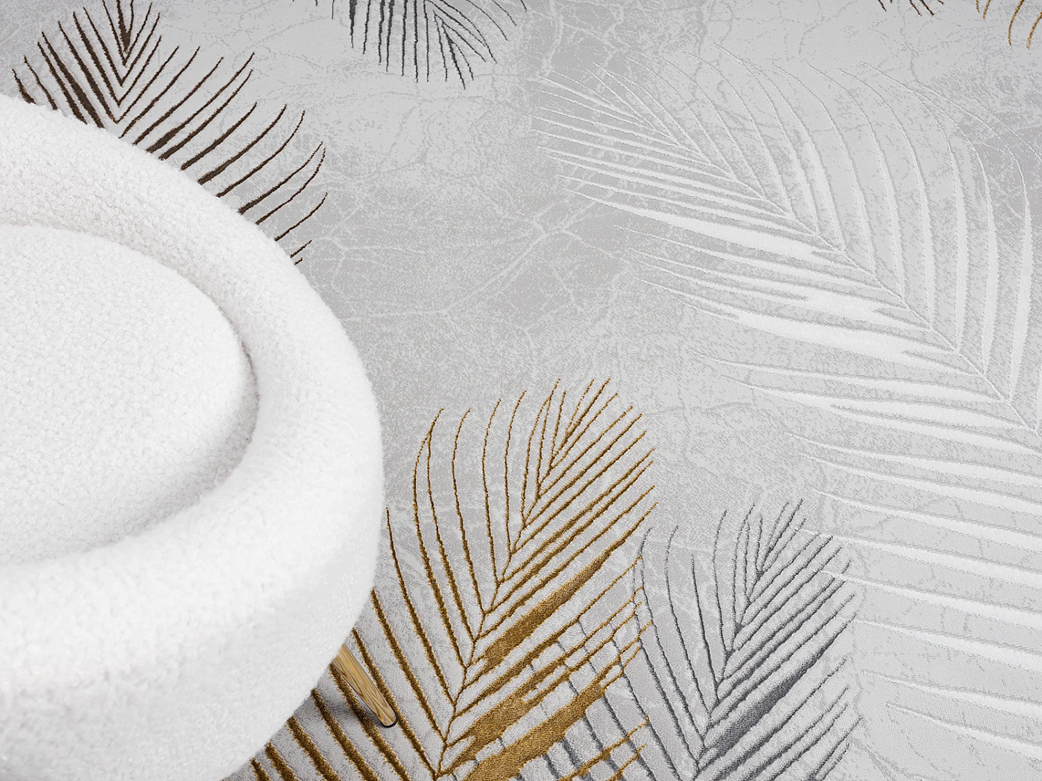 Tapis Mila brillant, élégant brillant, Gris, 200 cm, Rond