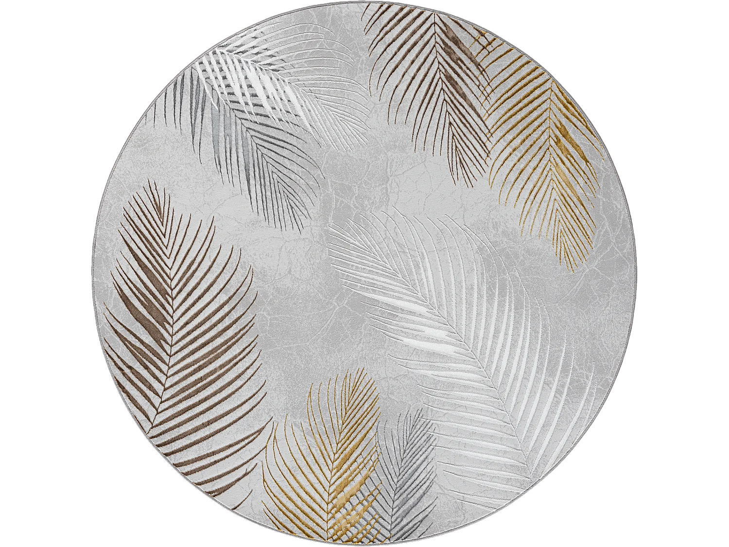 Tapis Mila brillant, élégant brillant, Gris, 200 cm, Rond