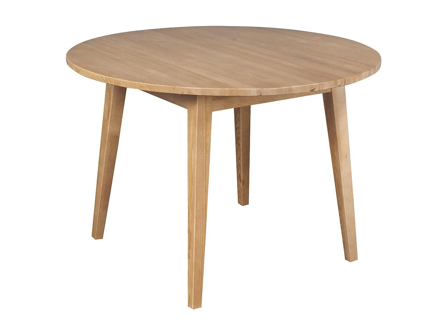 Stół okrągły 100 cm drewniany kolor dębowy Mesa