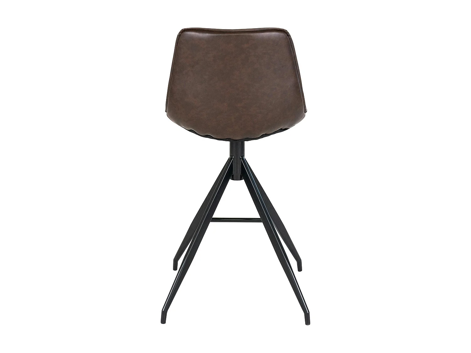 Tabouret de bar marron avec couture (lot de 2) AMSTERDAM