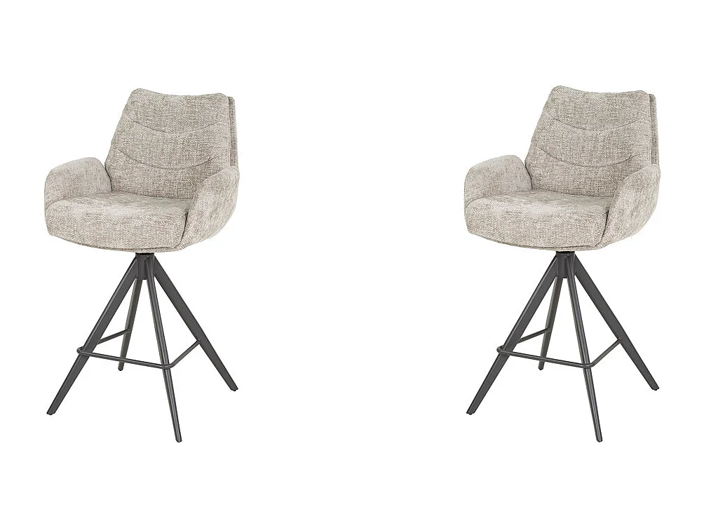 Tabouret de bar Lounge - Couleur sable riche - Lot de 2