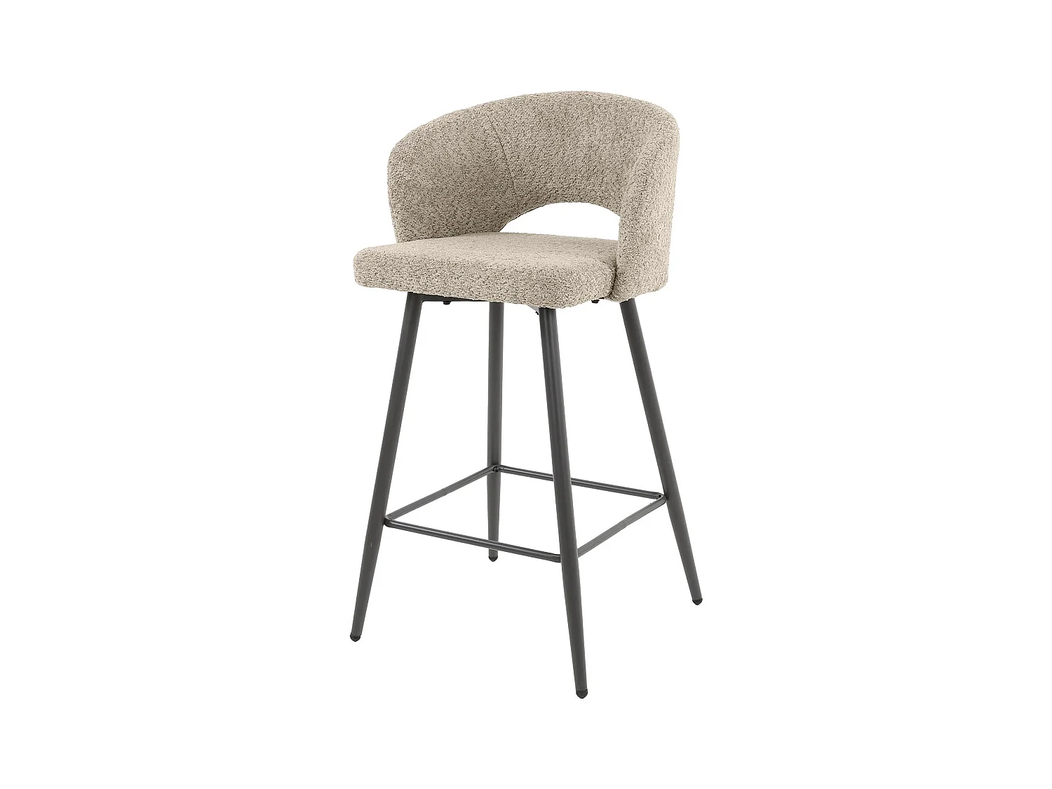 Tabouret de bar Boucle Salon - 2 Pièces - Boucle Couleur Sable