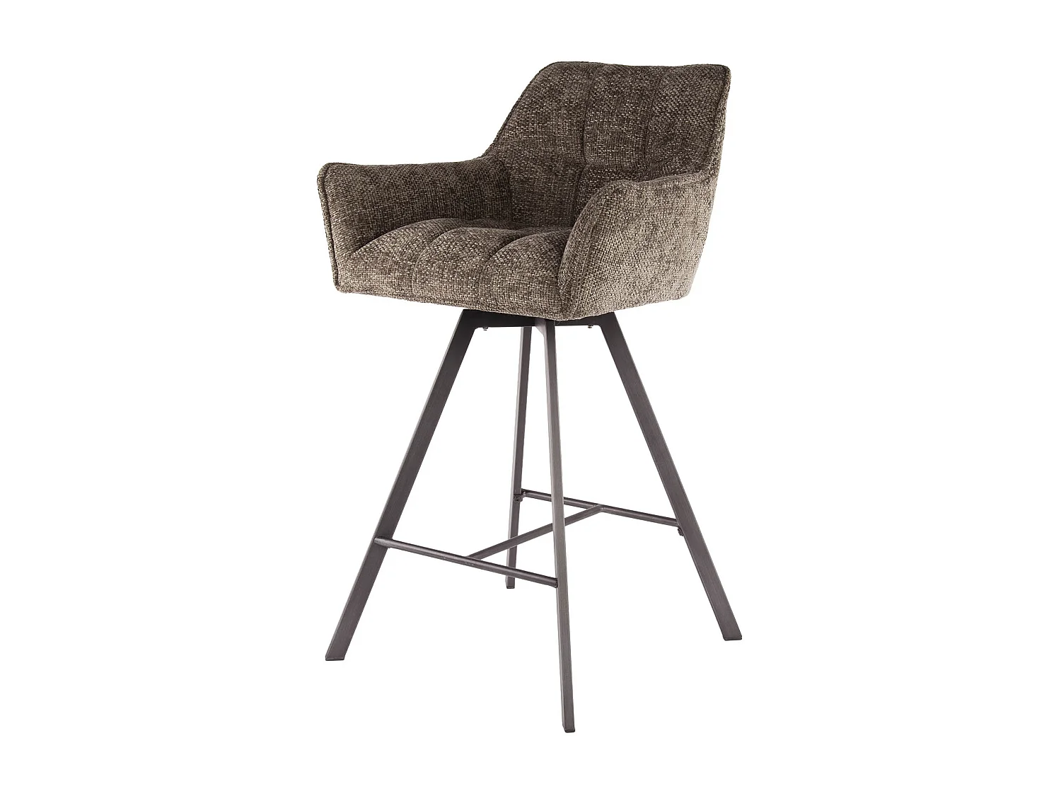 Tabouret de bar pivotant Raster - 2 pièces - Taupe riche