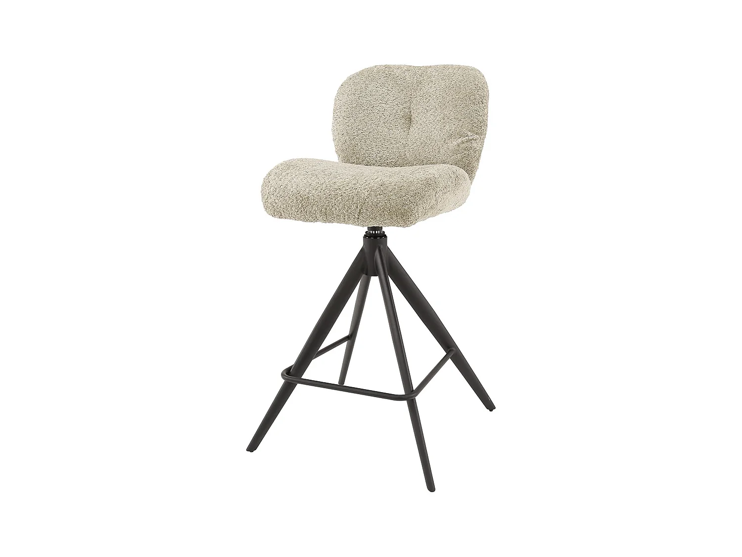 Tabouret de bar pivotant confort - Boucle couleur sable - 2 pièces