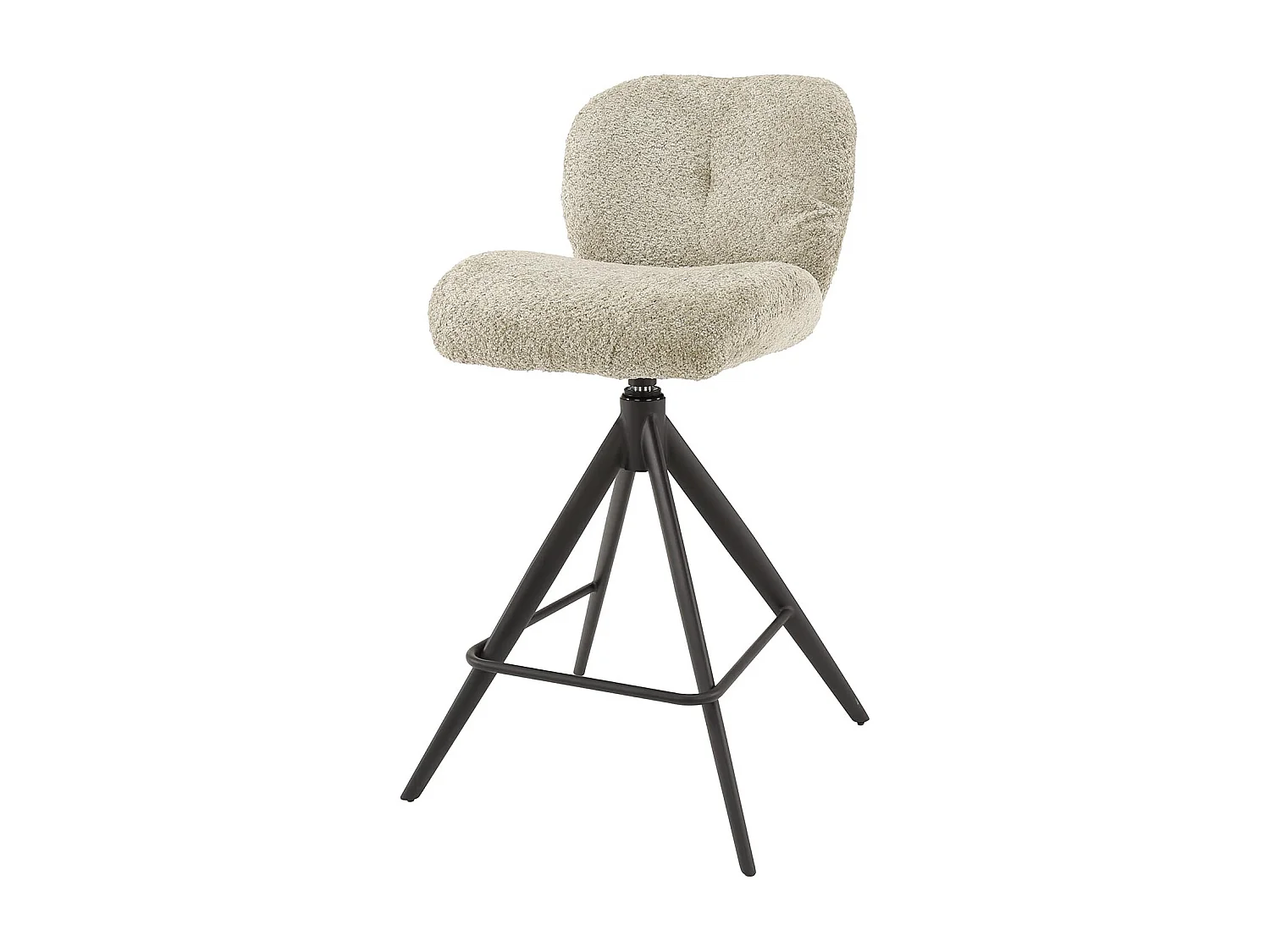 Tabouret de bar pivotant confort - Boucle couleur sable - 2 pièces