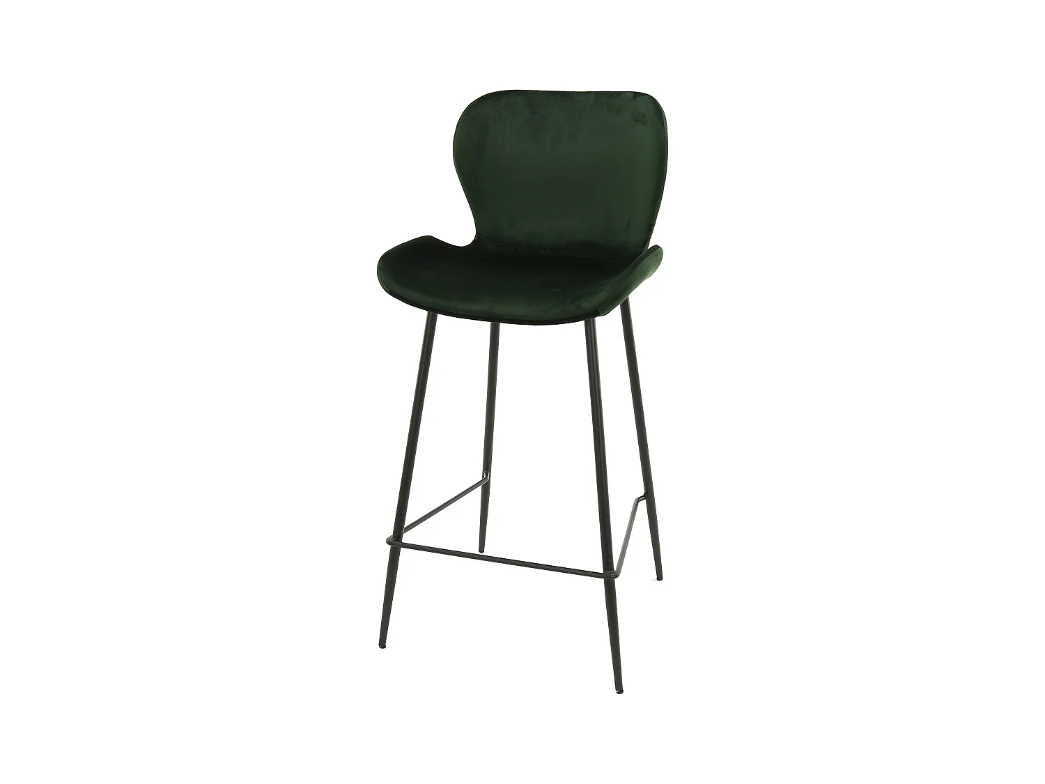 Tabouret de bar en velours - Vert - 4 pièces
