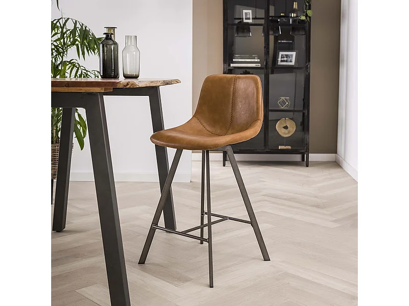 Barhocker Zig-Zag - Braun - 4 Stück