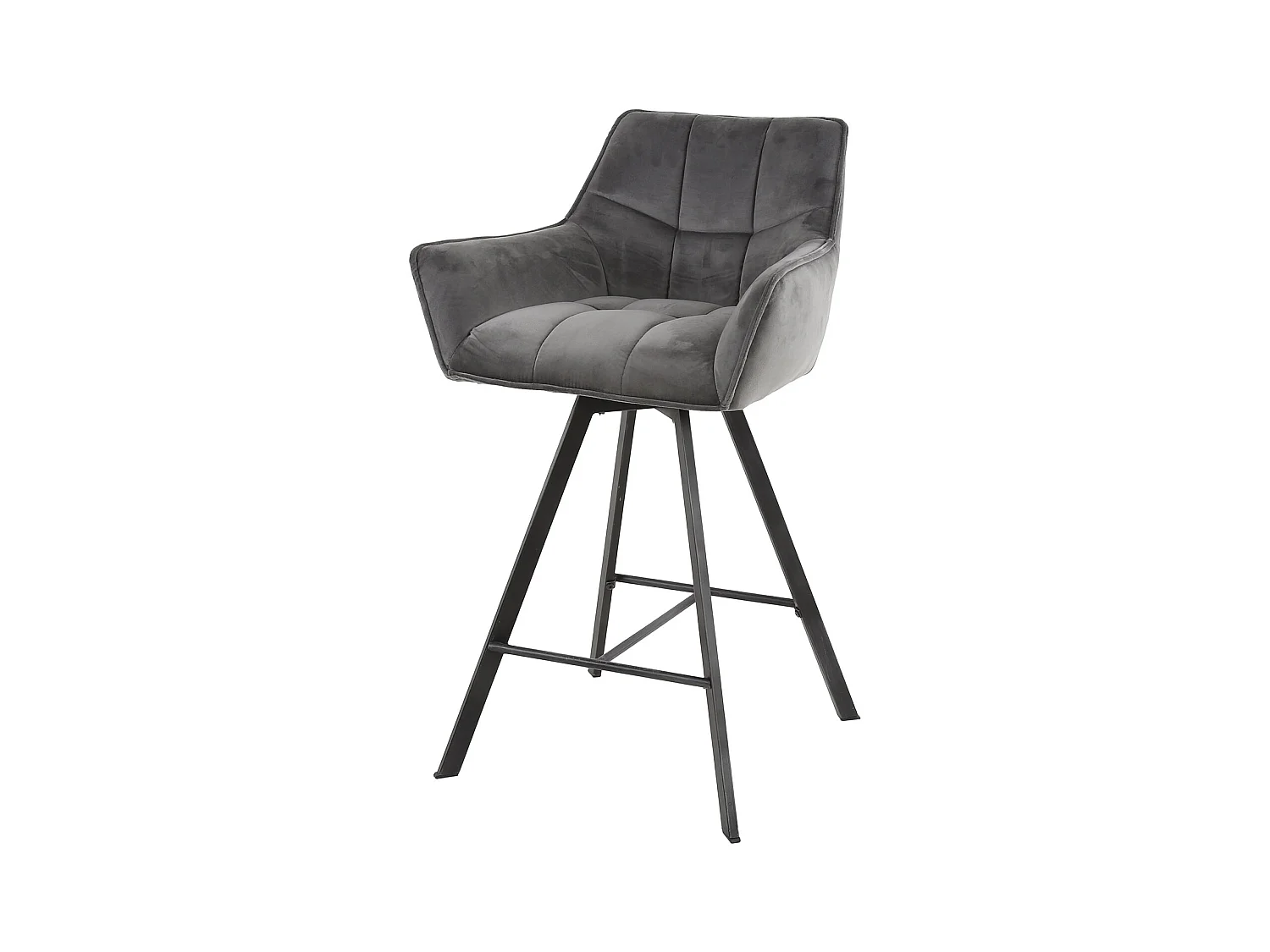 Tabouret de bar Raster - Pivotant - Anthracite - 2 pièces