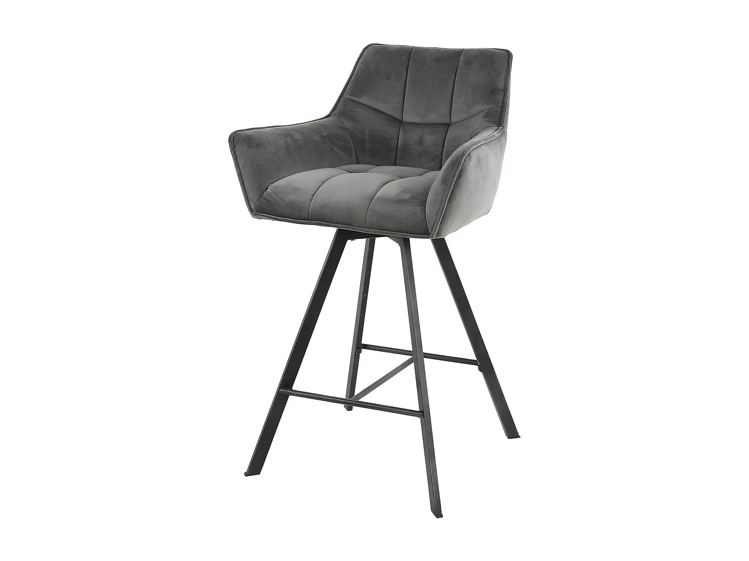 Tabouret de bar Raster - Pivotant - Anthracite - 2 pièces