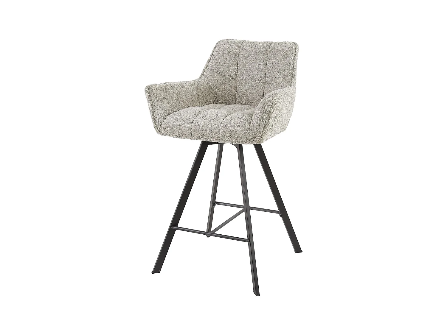 Tabouret de bar pivotant Raster Boucle Sand - 2 pièces