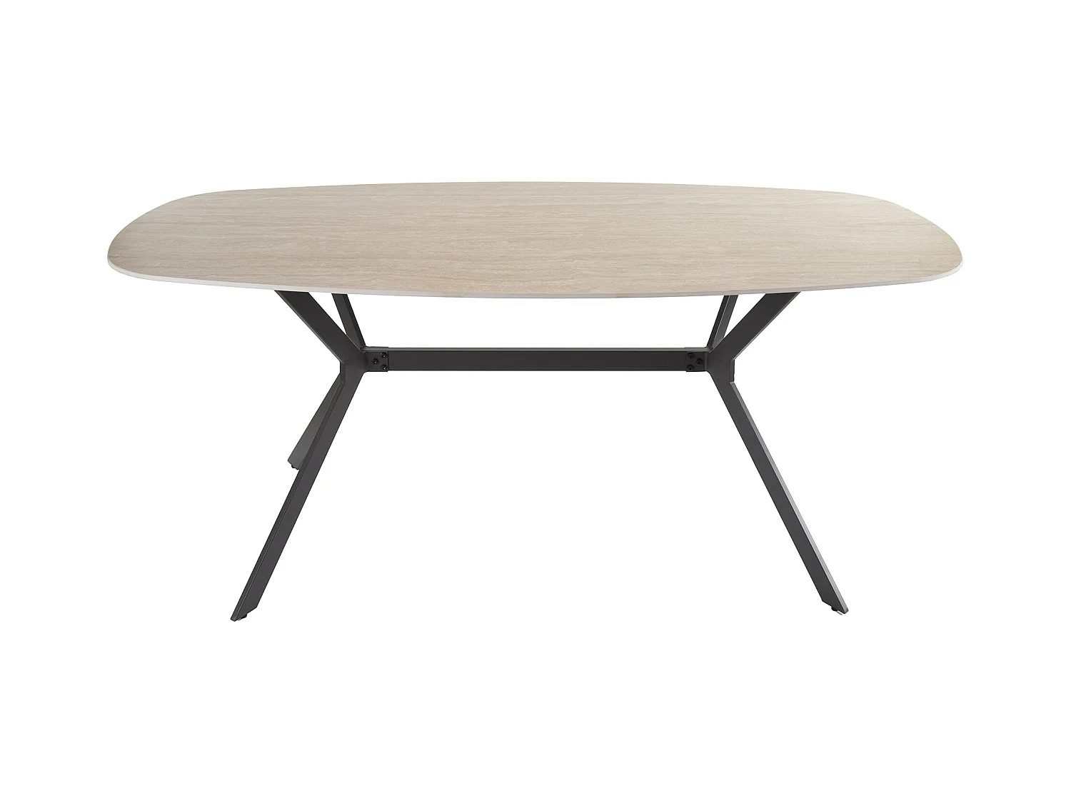 Table de salle à manger 180 Céramique - Céramique Travertin