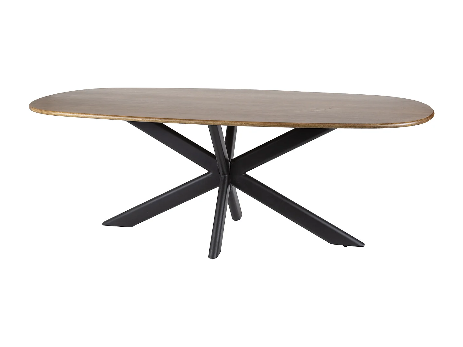 Table à manger Cliff Oval Tube 215 cm - Manguier massif couleur sable