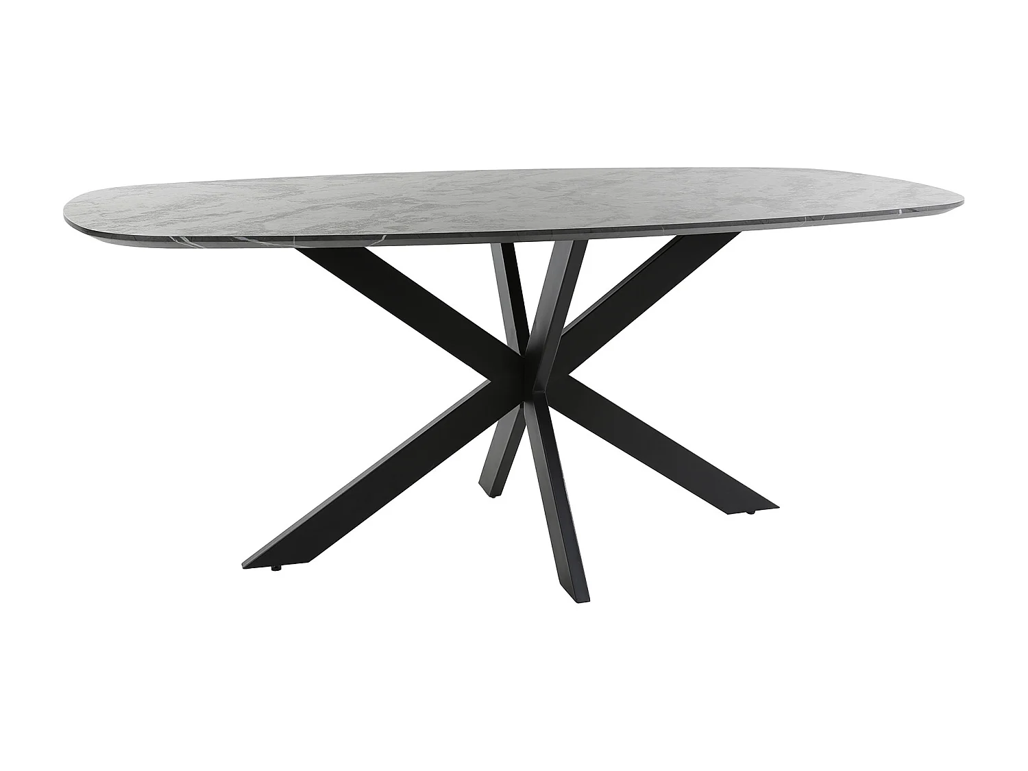 Eetkamertafel 180 Deens Ovaal - 3D Melamine Slate Stone