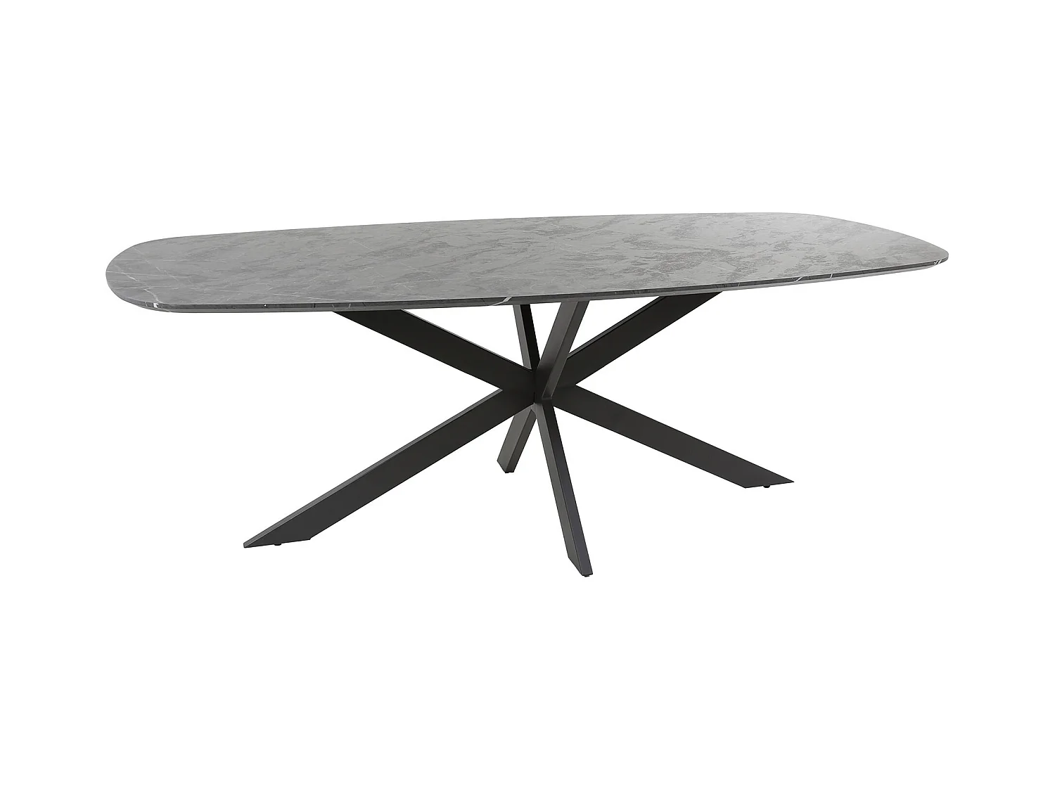 Eetkamertafel 215 Deens Ovaal - 3D Melamine Slate Stone