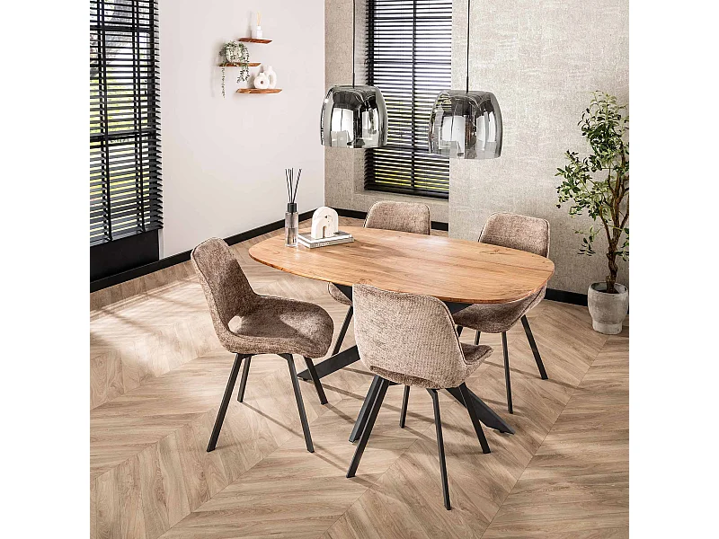 Eetkamertafel 150 Arhus Solid - Massief Acacia Naturel