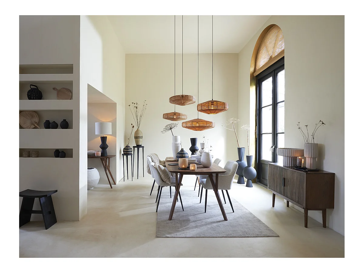 Eettafel QUENZA - 220x100x76cm - Bruin