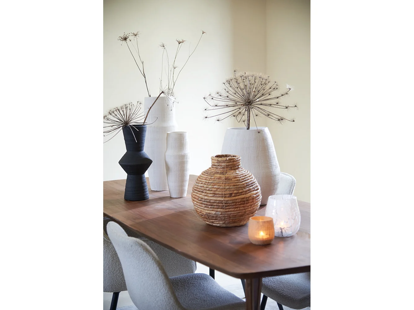 Table à manger QUENZA - 220x100x76cm - Marron