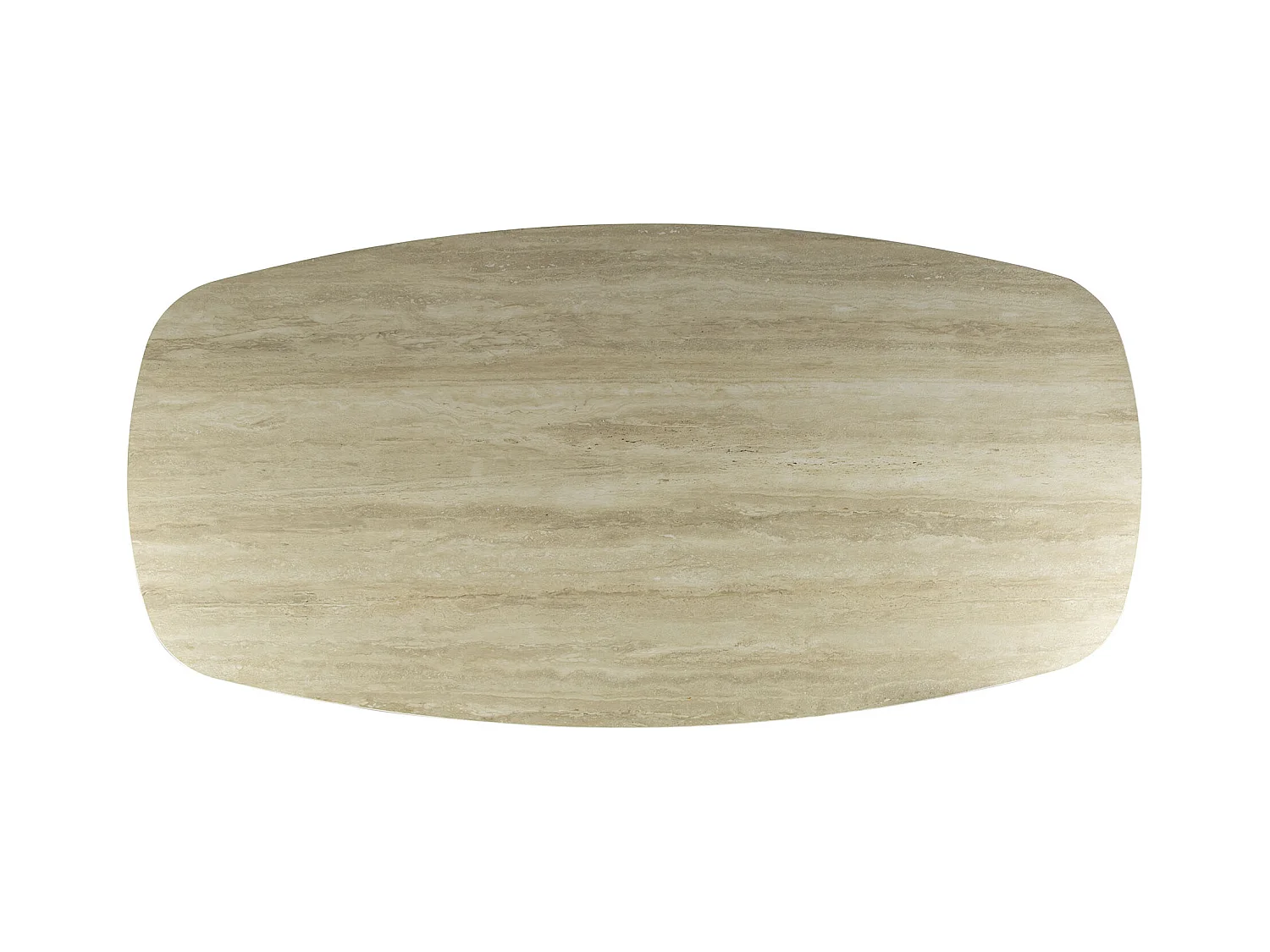 Table à manger 215 Danoise Ovale Romano - Travertin 3D Céramique