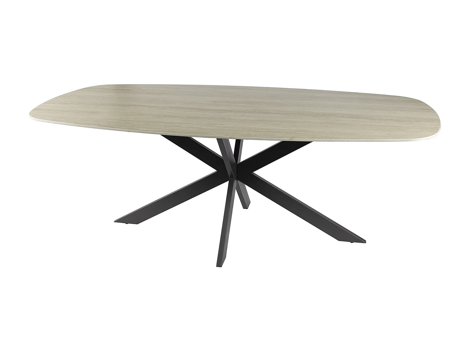 Table à manger 215 Danoise Ovale Romano - Travertin 3D Céramique