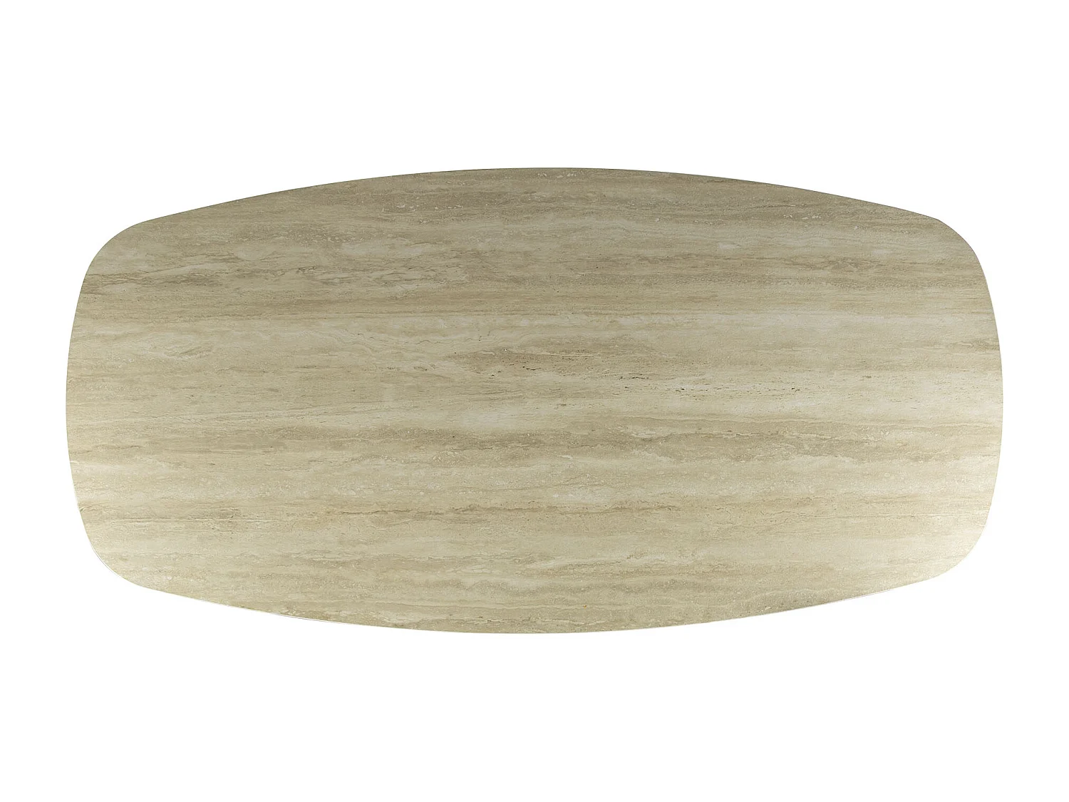 Table à manger 215 Danoise Ovale Romano - Travertin 3D Céramique