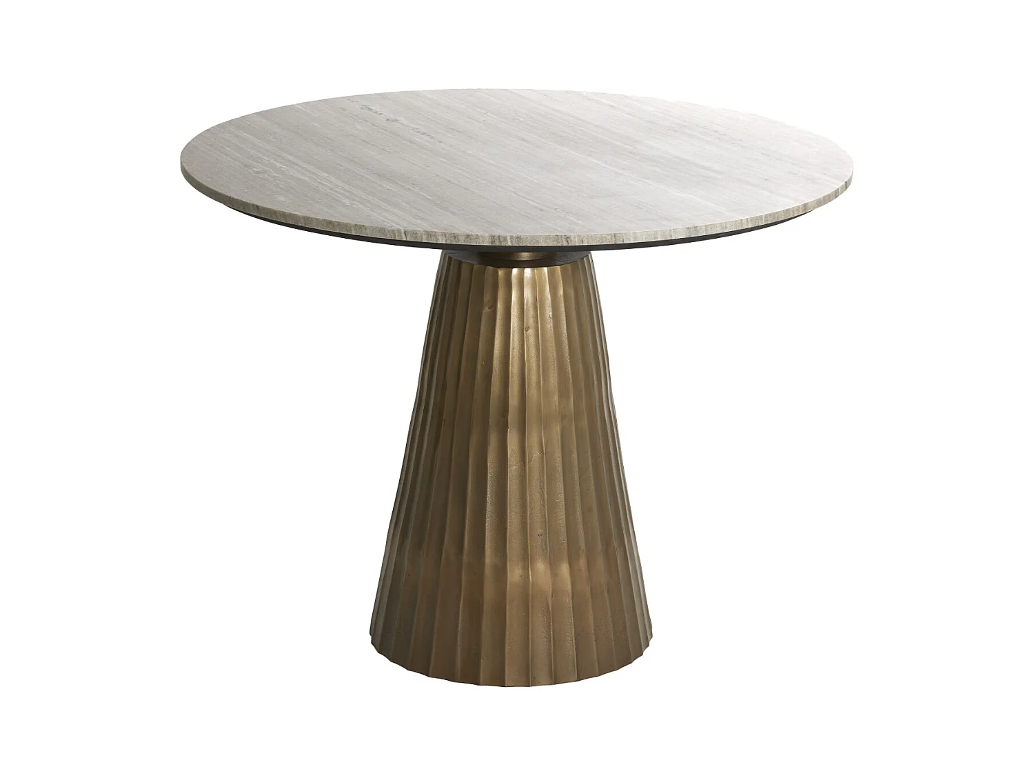 Eettafel RIANNE - Ø100x75cm - Bruin