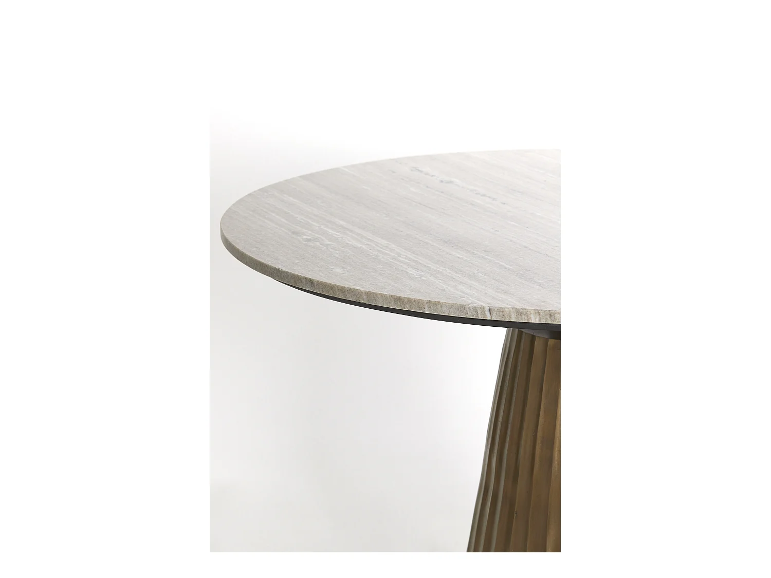 Eettafel RIANNE - Ø100x75cm - Bruin