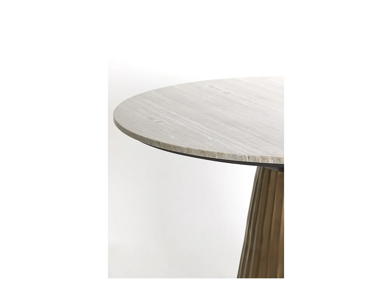 Eettafel RIANNE - Ø100x75cm - Bruin