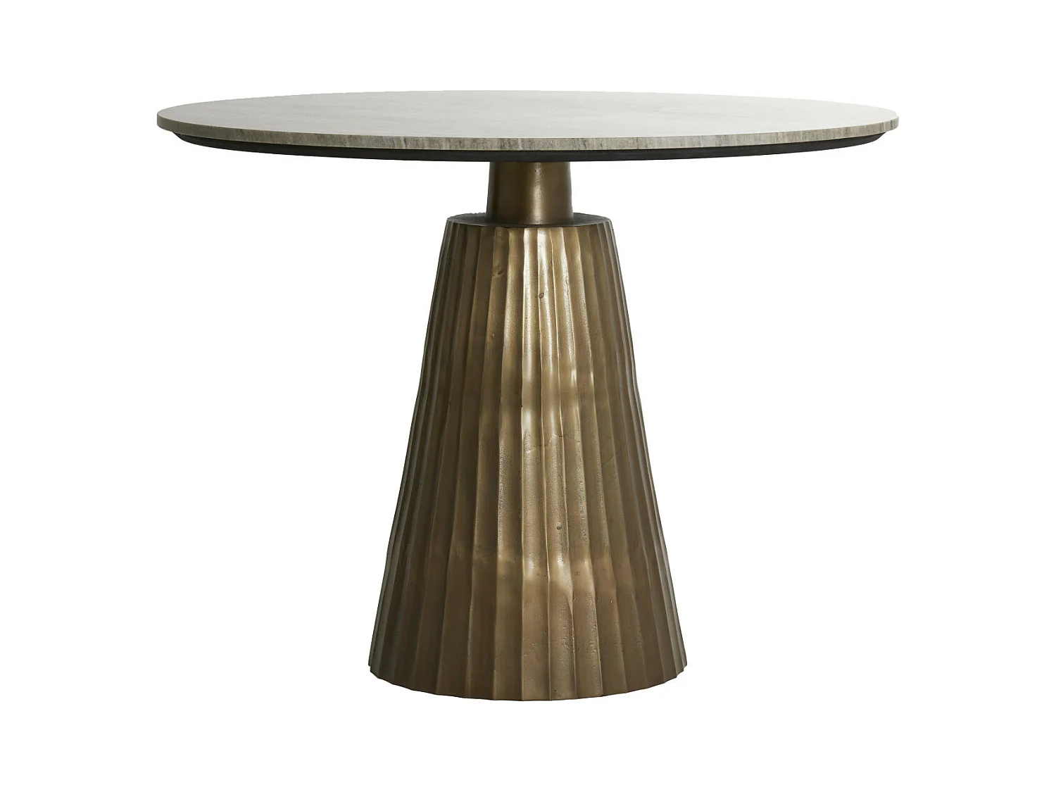 Table à manger RIANNE - Ø100x75cm - Marron