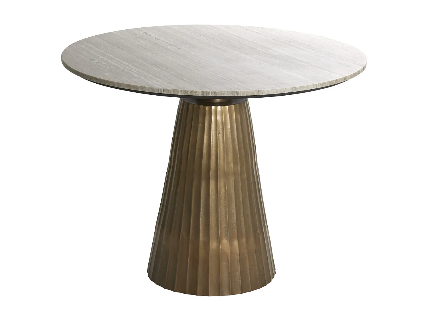 Table à manger RIANNE - Ø100x75cm - Marron