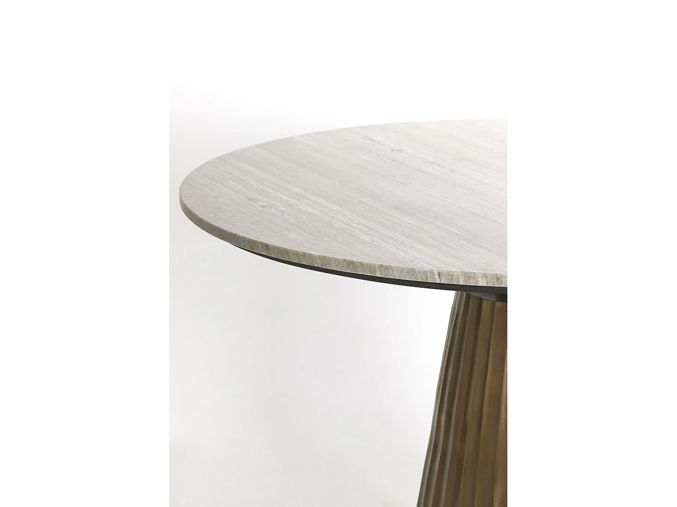 Table à manger RIANNE - Ø100x75cm - Marron