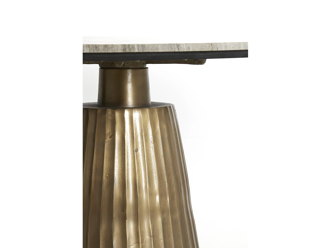 Table à manger RIANNE - Ø100x75cm - Marron